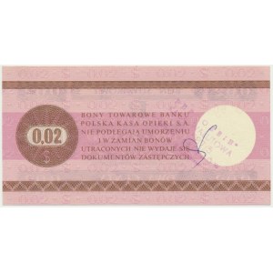 Pewex, 2 centy 1979 - HO - DUŻY -