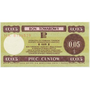 Pewex, 5 centów 1979 - HA - mały -