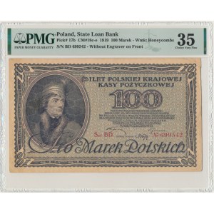 100 marek 1919 - Ser. BD - PMG 35