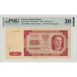 100 złotych 1948 - F - PMG 30