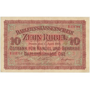 Posen, 10 rubles 1916 - E -