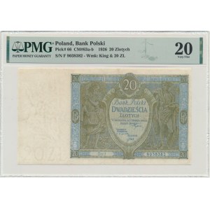 20 złotych 1926 - F - PMG 20 - RZADKOŚĆ