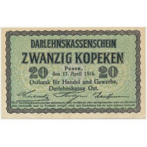 Poznań, 20 kopiejek 1916 - świeży