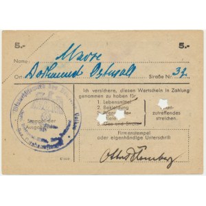 Pomoc Zimowa Ludności Niemieckiej, 5 marek 1944 - L -