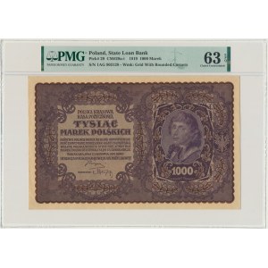 1.000 marek 1919 - I Serja AG - PMG 63 EPQ