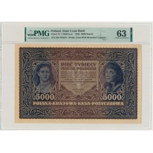 5.000 marek 1920 - III Serja H - PMG 63