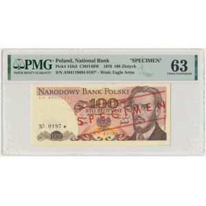 100 złotych 1976 - WZÓR AM - No.0197 - PMG 63