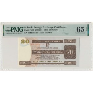 Pewex, 20 dolarów 1979 - HH - PMG 65 EPQ