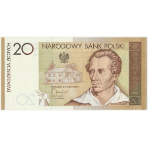 20 złotych 2009 - JS 0000035- Juliusz Słowacki - skrajnie niski numer seryjny