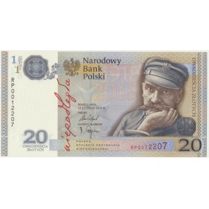 20 złotych 2018 - 100 lecie odzyskania Niepodległości - RP -