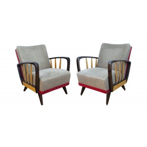 A pair of armchairs