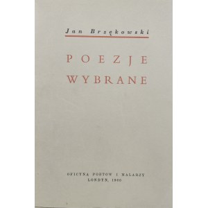 Brzękowski Jan - Poezje wybrane.