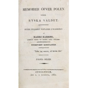 Harring Harro - Memoirer ofver Polen under ryska valdet
