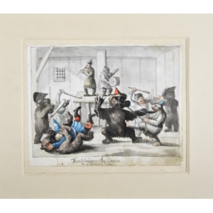 Taniec niedźwiedzi - Tantzbaren Akademie zu Ostrolenka in Pohlen 1831