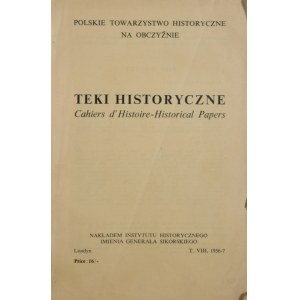 Teki historyczne. Cahiers d`Histoire-Historical Papers.