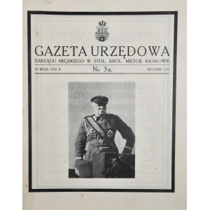 Gazeta Urzędowa, 18 V 1935 r. Nr 5 a. R. LVI. Kraków.