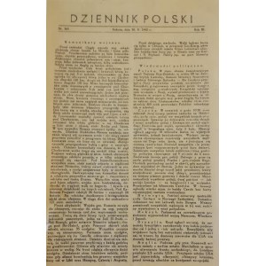 Dziennik Polski, R. III, 30 V 1942 r.