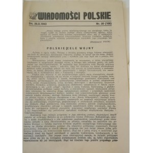 Wiadomości Polskie, 20 X 1943 r.