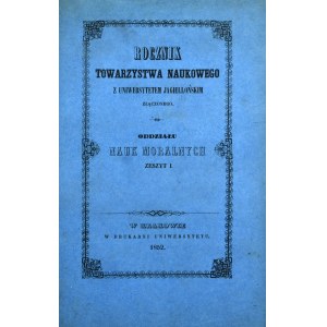 Rocznik Towarzystwa Naukowego z Uniwersytetem Jagiellońskim złączonego, R. XXII, z. 1, 1852