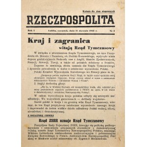Rzeczpospolita, R. I, nr 2.