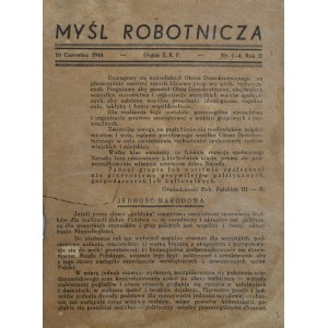 Myśl Robotnicza, R. II, nr 1-4.