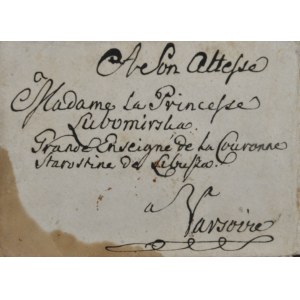 Lubomirska Joanna, księżna - Odręczny list adlatusa, Rzeszów 1761 r.