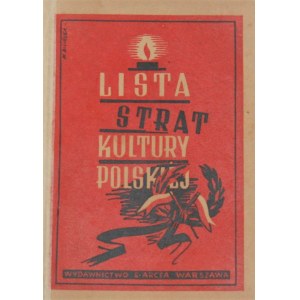 Olszewicz Bolesław - Lista strat kultury polskiej (1. IX.1939 - 1. III.1946).