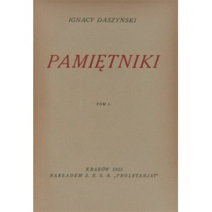 Daszyński Ignacy - Pamiętniki T. 1-2. Kraków 1925.