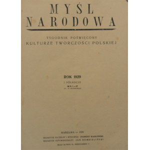 Myśl Narodowa, 1929, T. I, nr 1-27