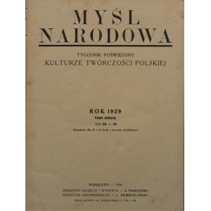 Myśl Narodowa, 1929, T. II, nr 29-56