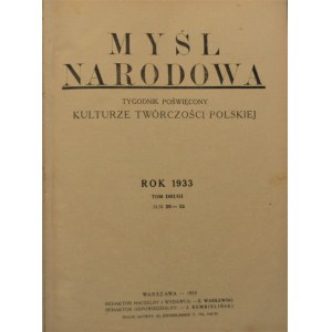 Myśl Narodowa, 1933, T. II, nr 29-55