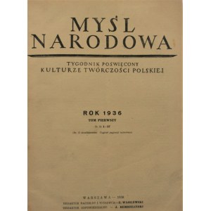 Myśl Narodowa, 1936, T. I, nr 1-27
