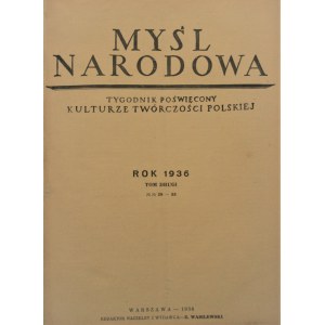 Myśl Narodowa, 1936, T. II, nr 28-53