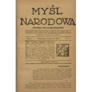 Myśl Narodowa, 1923, nr 1-52