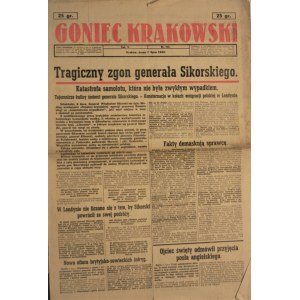 Goniec Krakowski 7 VII 1943 r. - Śmierć gen. Sikorskiego