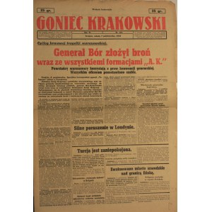 Goniec Krakowski 7 X 1944 r. - Kapitulacja powstańców w Warszawie