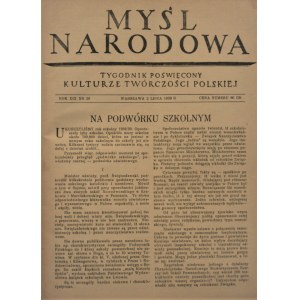 Myśl Narodowa, 1939, T.II, nr 28-36