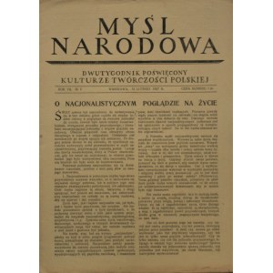 Myśl Narodowa, 1927, T. I, nr 1-26