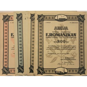 Romaszkan F. - Fabryka papieru w Wadowicach, 9 x 200; 9 x 1000; 4 x 5000