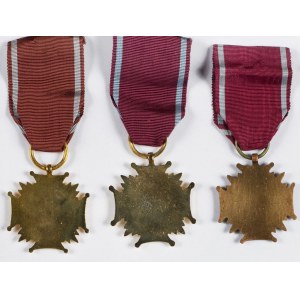 Zestaw 3 odznaczeń PRL - Złoty Krzyż Zasługi PRL (2sztuki)