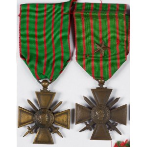 Zestaw 2 Krzyży Wojennych - Croix de Guerre