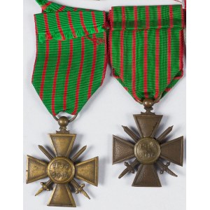 Zestaw 2 Krzyży Wojennych - Croix de Guerre