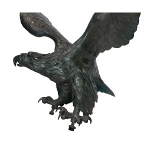 Rzeźba orła z brązu