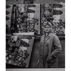 Jerzy LEWCZYŃSKI (1924 - 2014), Bez tytułu (Kobieta z plakatami), 1960