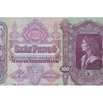 1930. 100P 8db-os vágatlan MINTA ÍV, 1943. III. 17. dátummal, látható illesztőkerettel. A bankjegyek mind 007510...