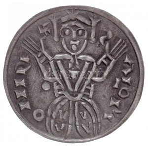1063-1074. Denár Ag Salamon, 8 pont sziglával (0,51g) T:1,1- / Hungary 1063-1074. Denar Ag Solomon, with 8 dot sigil...