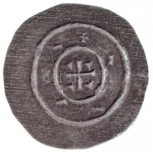 1131-1141. Denár Ag II. Béla (0,35g) T:1,1- patina / Hungary 1131-1141. Denar Ag Bela II (0,35g) C:UNC,AU Huszár...