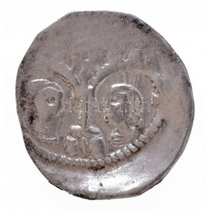 1272-1290. Denár Ag IV. László (0,44g) T:2,2- félrecsúszott veret / Hungary 1272-1290. Denar Ag Ladislaus IV (0,44g...