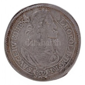 1664K-B 15kr Ag I. Lipót Körmöcbánya (5,99g) T:2,2- / Hungary 1664K-B 15 Kreuzer Ag Leopold I Kremnitz (5,99g) C:XF...