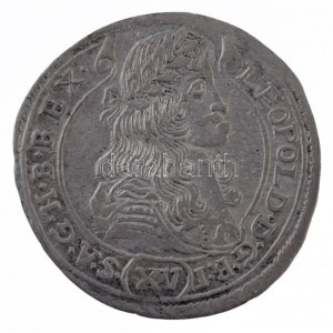 1678K-B 15kr Ag I. Lipót Körmöcbánya (5,52g) T:2- / Hungary 1678K-B 15 Kreuzer Ag Leopold I Kremnitz (5,52g) C...